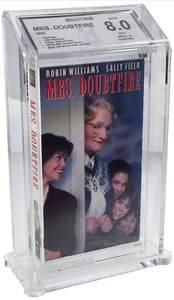 1993 *GRADED* Mrs. Doubtfire Sealed VHS TapeBeckettVHS EX+ 8.0/A 1994 Slipcover - Picture 1 of 7