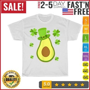 Avocado Shamrock Funny St. Patrick's Day Lucky Vintage T Shirt Men Women Fashion - Picture 1 of 9