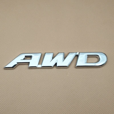 Metal Cromo Grande AWD Letra Auto Insignia Puerta Coche Trasero Baúl Emblema Calcomanía Adhesiva Foto 1 de 4