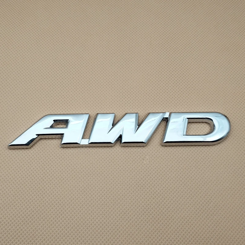 Metal Chrome Big AWD Letter Auto Badge Door Car Rear Trunk Emblem Sticker Decal - Изображение 1 из 4