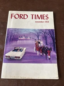 1958 November Ford Times Magazine Thunderbird Cover Stately Homes Fairmount PA - Imagen 1 de 24