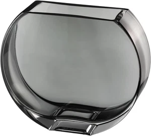 Glas - Vase - grau - rauchschwarz - grau - rund - 9,25" lang - schwer robust - - Bild 1 von 6
