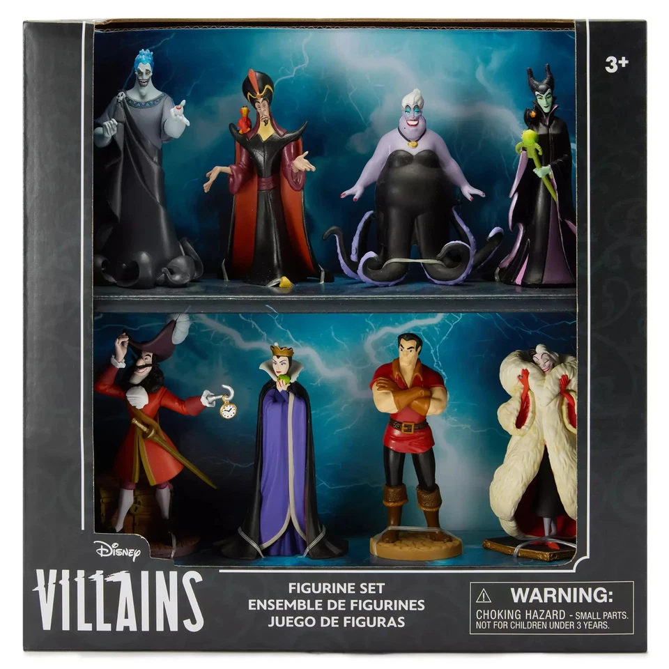 Disney Villains 8 Piece Vinyl Figures Play Set - Cake Toppers - Image 1 of 4