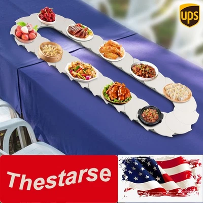 Manual Rotating Food Serving Table Dining Table Food Turntable - Image 1 of 4