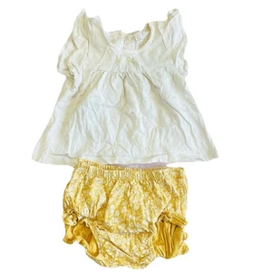 David Jones Conjunto Bebé Talla 0 (6-12 Meses) Camiseta y Pantalones Cortos Niña Verano Blanco - Imagen 1 de 9