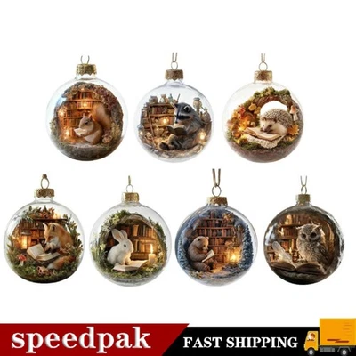 Christmas Tree Decoration Ball Bookstore Animal Series%2CFall Winter Home Deco r - Image 1 of 4