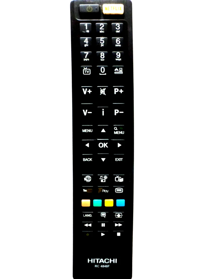 HITACHI TV REMOTE RC4848F for 32HB6J61U 48HB6T72U 48HD6T74 50HB6T72U 55HB6T72U - Image 1 of 1