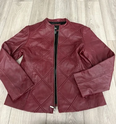 Abrigo chaqueta de cuero Mossimo vintage ~ para mujer mediano cremallera completa Foto 1 de 4