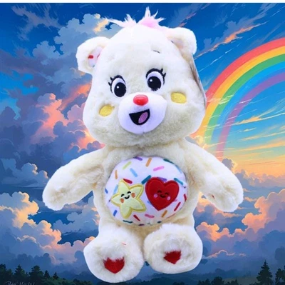 Glücksbärchi , Neu (Care-Bears) Plüschfigur "Geburtstagsbärchi" ca. 35 cm - Bild 1 von 4