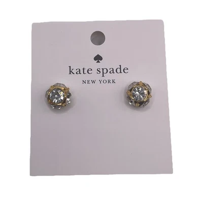 Pendientes Kate Spade Dama Mermelada Oro Transparente NUEVO Joyería Regalo Foto 1 de 4