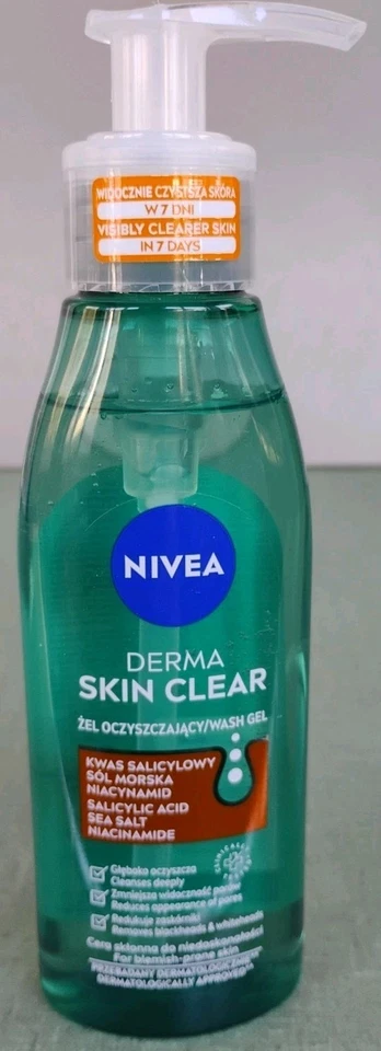 Nivea Derma Skin Clear Face Wash Gel 150ml 5oz Exp 01/2028 - Image 1 of 2