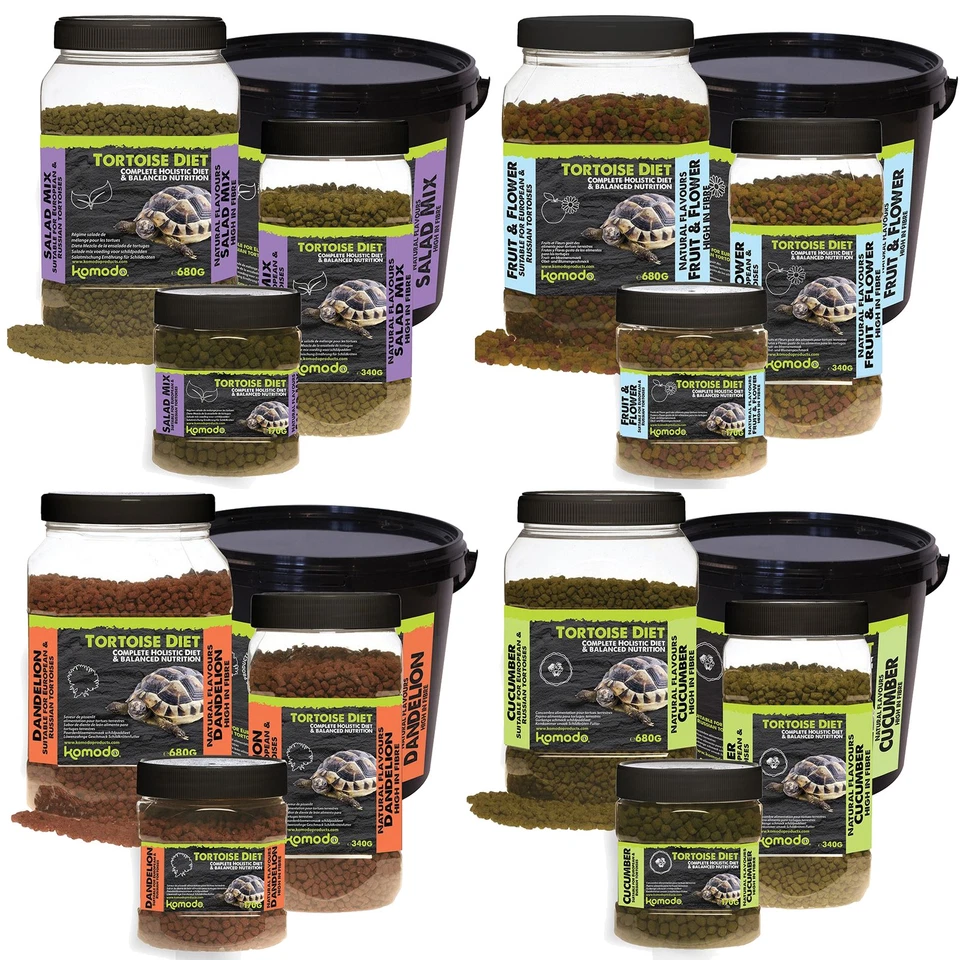 Komodo Complete Tortoise Diet Food Holistic Feeding Banana Salad Cucumber Flower