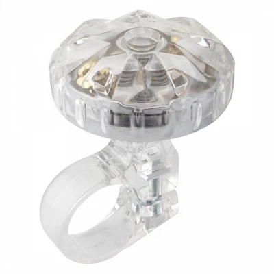 Delta Luxe Clear Bellissimo Double Ring Bike Bell with Twist Top, Plastic, - Image 1 of 2