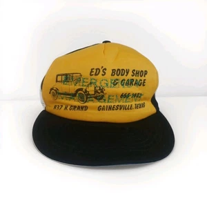 Sombrero de camionero vintage Ed’s Body Shop Gainesville TX Snapback gestión de emergencias - Imagen 1 de 6