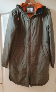 Passenger Clothing Men's Green Padded Jacket Size S Orange Lining - Picture 1 of 22