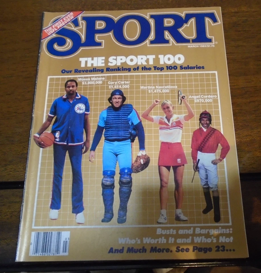 Sport Magazine  March 1983 The Sport 100 Moses Malone /Gary Carter + Cover - Image 1 of 1