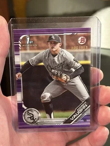 2019 Bowman Draft #BD-100 Andrew Vaughn 1st Purple Paper Parallel HOT! - Bild 1 von 3