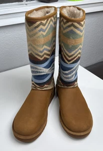 UGG X Pendleton Edición Limitada Suéter Azteca Bronceado Pull On Botas Mujer’s Talla 9 - Imagen 1 de 21