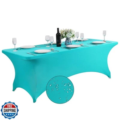 Cubierta de mesa de spandex impermeable SuperO para mesa de 8 pies ajuste universal Foto 1 de 4