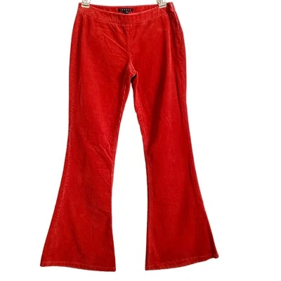 Pantalones para mujer Theory Shisila Reactive Cord naranja quemado acampanado campana talla 4 Foto 1 de 4