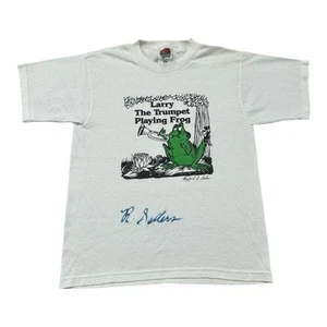 Vintage Larry The Trumpet Frog Signed Autographed T Shirt Youth 14/16 White - Picture 1 of 11