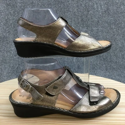 Finn Comfort Sandals Womens 6.5D UK Adana Slingback Gray Leather Open Toe Casual - Image 1 of 4