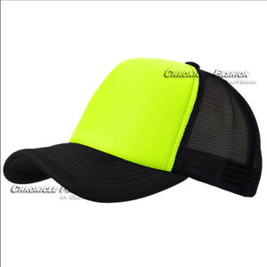 Trucker Hat Foam Mesh Baseball Cap Snapback Adjustable Plain Solid Men Hats