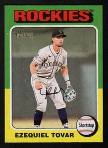 Ezequiel Tovar 2024 Topps Heritage #328 Flip Stock SSP /5 Colorado Rockies - Picture 1 of 2