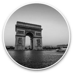 2 x Vinyl Stickers 25cm (bw) - Arc de Triomphe Paris France  #38861