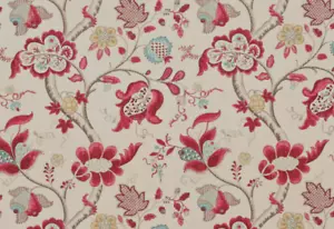 SANDERSON CURTAIN FABRIC Roslyn 2.7 METRE BERRY AND SLATE 100% LINEN VINTAGE CO - Picture 1 of 12