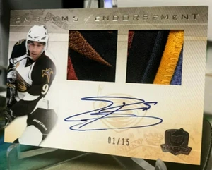 EVANDER KANE RC #1/15 AUTO PATCH THE CUP 5 COLOR ROOKIE EMBLEMS ENDORSEMENT 1/1 - Picture 1 of 3