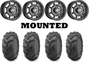 Kit 4 Maxxis Zilla Tires 30x9-14 on Sedona Rift Black Wheels 550 - Picture 1 of 5