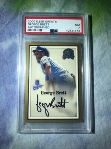2000 Fleer Greats Of The Game George Brett Autograph PSA 7 POP 4 