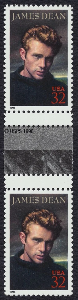 #3082 32c James Dean, Horizontal Gutter Pair [2], Mint **ANY 5=FREE SHIPPING** - Image 1 of 1