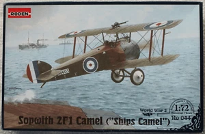 Roden 044 1:72 Scale SOPWITH 2F.1 Camel British Biplane WWI Plastic Model Kit - Picture 1 of 1