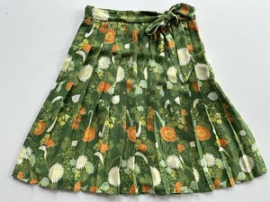 Modcloth Pleated Stay Sassy Floral Skater Skirt Women’s Size Medium - Picture 1 of 5