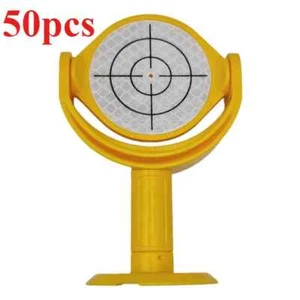 50 Stück Kippreflektor mit bedrucktem Fadenkreuz Ø 60 mm Bogen für Totalstation - Bild 1 von 6
