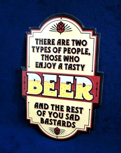 ENJOY A BEER -*US MADE*- gestanztes geprägtes Blechschild - Man Cave Garage Bar Dekor - Bild 1 von 8