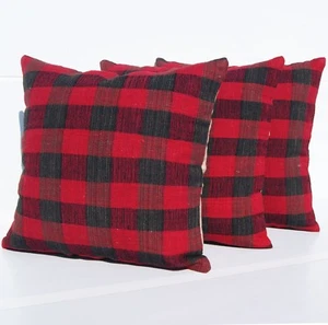 Cozy Buffalo Plaid Kelim Kissenbezüge - 16" Wolle Set für Wohnkultur - Bild 1 von 4