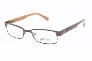 NEW GUESS GU 9061 DARK BROWN TAN AUTHENTIC DESIGNER EYEGLASSES 46-16 - Picture 1 of 4
