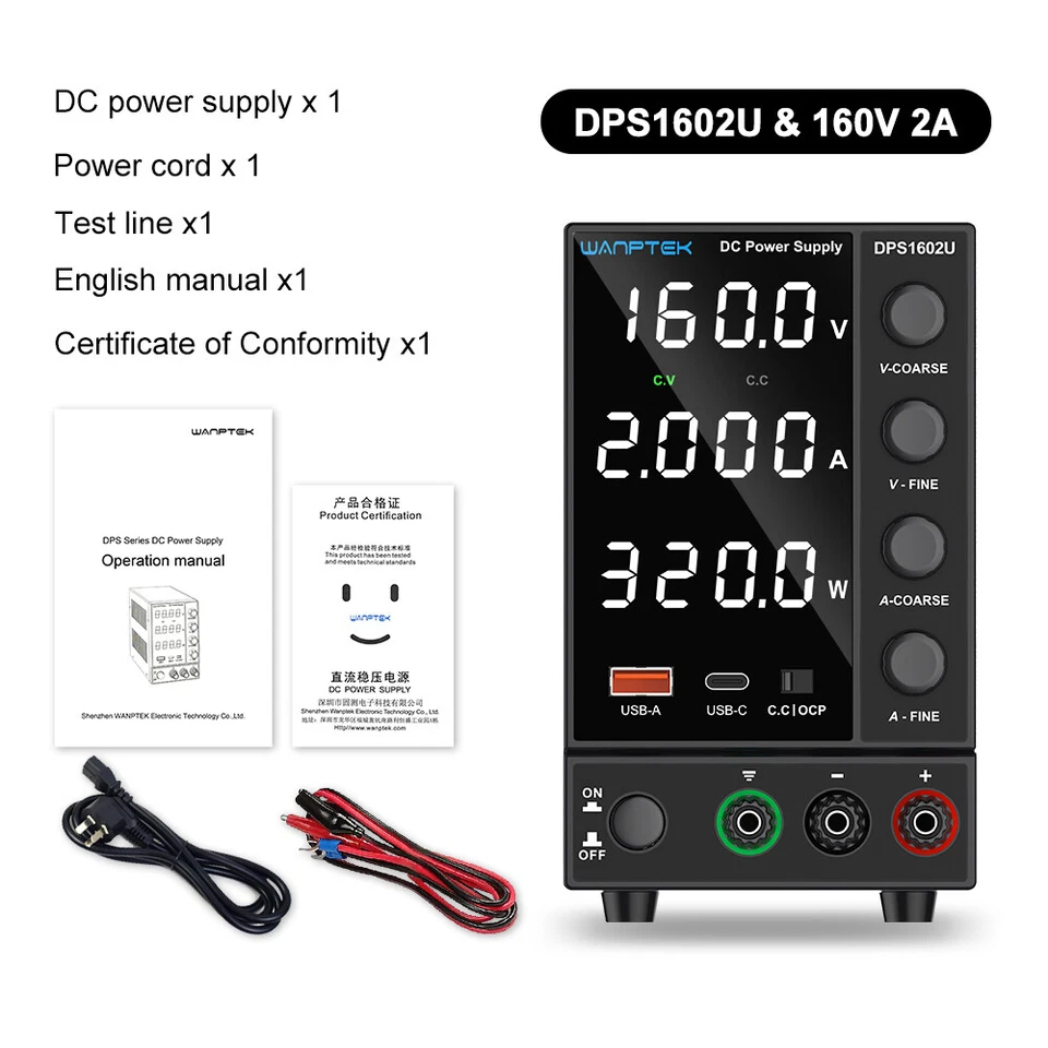 0~160V 0~2A Adjustable DC Power Supply Lab Bench Switching Variable Precision DC - Image 1 of 4