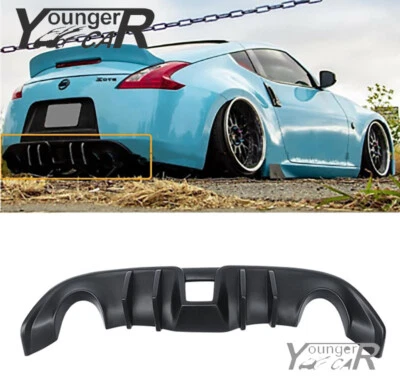 Rear Diffuser Bumper Lip For 2009-2020 Nissan 370Z Z34 Coupe Valance Matte Black - Изображение 1 из 4