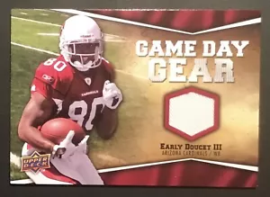 Parche de camiseta de fútbol americano 2009 Upper Deck tarjeta coleccionable NFL-ED Early Doucey casi nueva-como nueva - Imagen 1 de 2