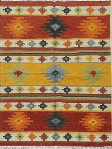 Vintage Geometric 4x6 feet Kilim Handmade Rug Afghan Oriental Area Rug - Bild 1 von 4