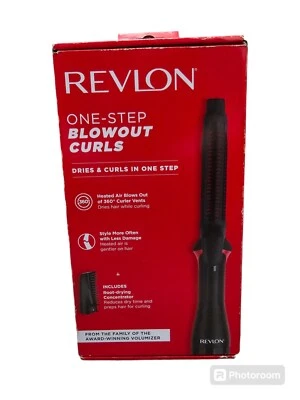 New In Box REVLON One-Step Blowout Curls Dry And Curl in One 360° Curler Vents  - Image 1 of 4