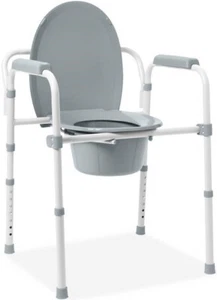Guardian Folding 3-in-1 Commode G1-200LX1 - Portable Bedside Toilet by Medline - Picture 1 of 5