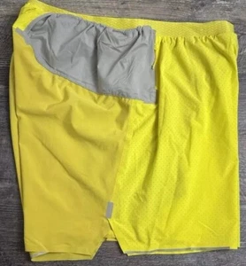 Men’s Lululemon Lightweight Trail Running Short 7" SZ XL Two Tone Yellow - Picture 1 of 12