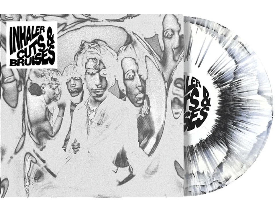 INHALER - CUTS & BRUISES, ORG 2023 EU LIMITED EDN BLACK/WHITE SPLATTER vinyl LP - Image 1 of 1