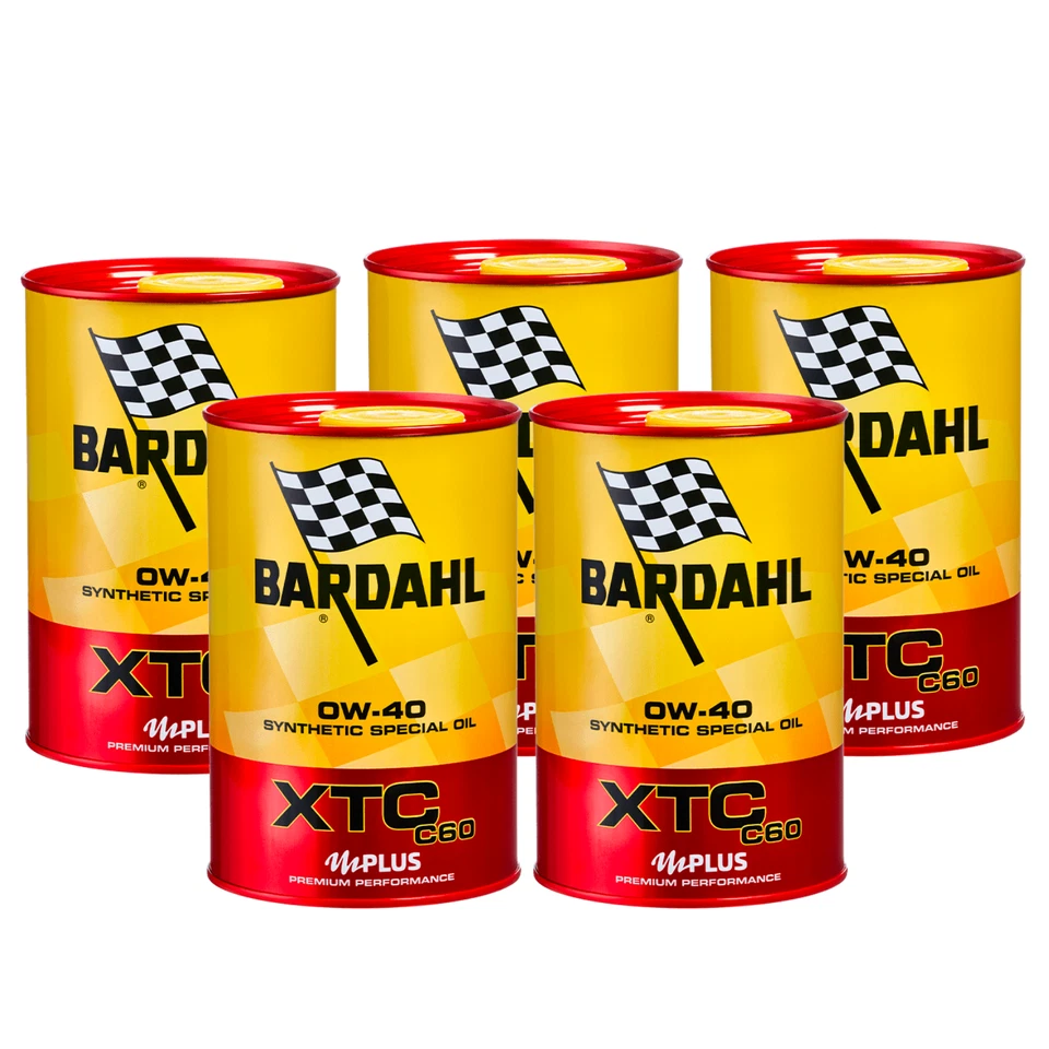 Kit 5 Litri Olio Motore Bardahl XTC C60 0W40 ACEA A3 B4 100% Sintetico SM/MA-MA2