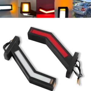 2Pcs LED Side Marker Light Dynamic Trailer Lights 33 LEDS Warning Tail Light - Foto 1 di 12